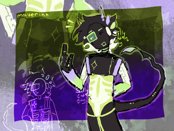 characters owned by @adamkeepluh (twitter) , this is an artfight attack (2024 art)